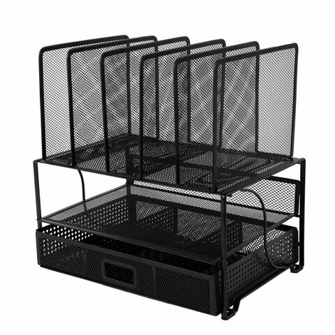 Органайзер многосекционный металлический BRAUBERG "Germanium", 335х228х335 мм, черный, 272474 272474