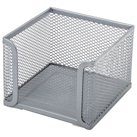 Подставка для бумажного блока BRAUBERG "Germanium" металлическая, 78*105*105 мм, серебристая, 231945 231945