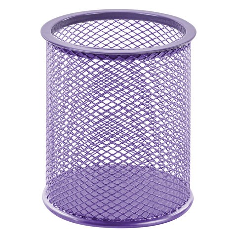 Подставка-органайзер BRAUBERG "Germanium", металлическая, круглое основание, 100х89 мм, фиолетовая, 231981 231981