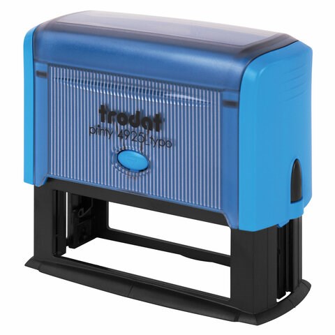 Штамп самонаборный 5-стр, оттиск 82х25 мм, синий, TRODAT 4925, корпус СИНИЙ, КАССЫ В КОМПЛЕКТЕ, 53404 238370