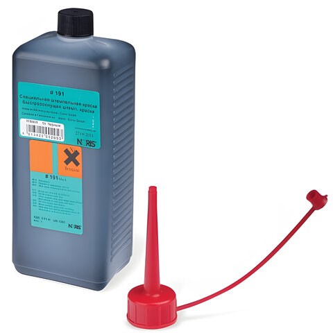 Краска штемпельная NORIS, черная, 1 л (универс. для глянц. бумаги, металла, пластмасс и т.д.), 191Еч 223631