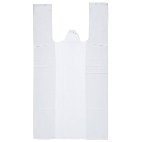 Пакеты "майка", КОМПЛЕКТ 100 шт., 30х16х55 см, ПНД, 15 мкм 601809