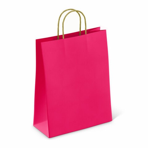 Крафт-пакет бумажный "Ruby red" 26х15х35 см, с кручеными ручками, плотность 80 г/м2, моноцвет, 112412 701002