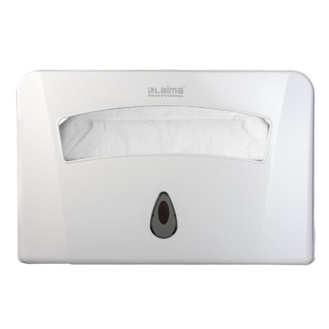 Диспенсер для покрытий на унитаз LAIMA PROFESSIONAL CLASSIC (Система V1) 1/2 сложения, белый, ABS-пластик, 601429 601429