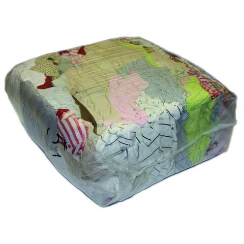 Ветошь ПОСТЕЛЬ ЦВЕТНАЯ 10 кг, лоскуты 70х80 (±10 см) плотность 100-120 г/м2, 100% хлопок 608961