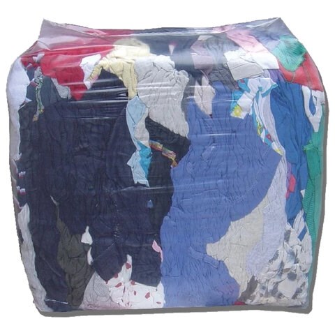 Ветошь трикотаж МАЕЧНЫЙ 10 кг, лоскуты 40х60 (±10 см) плотность 100-120 г/м2, 100% хлопок, 1 сорт 608959