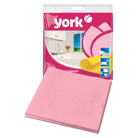 Салфетки ВИСКОЗНЫЕ универсальные, 35х35 см, КОМПЛЕКТ 5 шт., 85 г/м2, YORK, 20020 608407