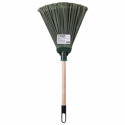 Веник синтетический веерный 29х26 см, деревянный черенок 40 см, еврорезьба, LAIMA EXPERT, 601830 601830