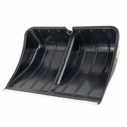 Лопата снеговая 54х37 см БЕЗ ЧЕРЕНКА "БОГАТЫРЬ" СУПЕРПРОЧНАЯ, БОЛЬШАЯ, алюминиевая планка, ГРАНДМАСТЕР, 700337 700337