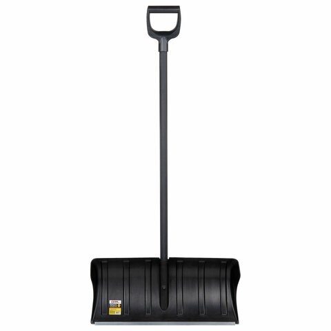 Лопата снеговая 60х30 см "СКРЕПЕРОК" ребра жесткости, алюминиевая планка, черенок с V-образной ручкой, ГРАНДМАСТЕР, 700333 700333