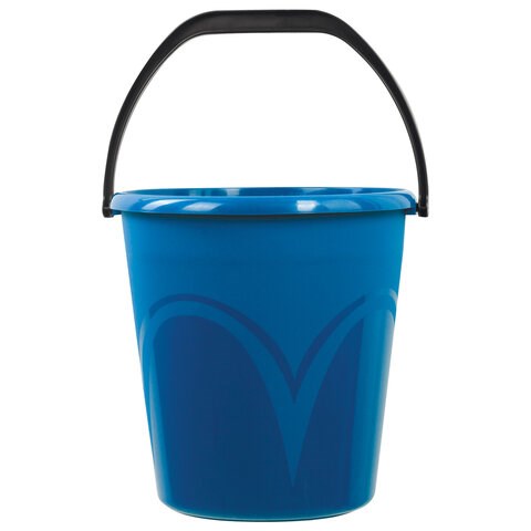 Ведро 12 л, без крышки, пластиковое, пищевое, с узором, цвет синий, мерная шкала, LAIMA, 603894 603894