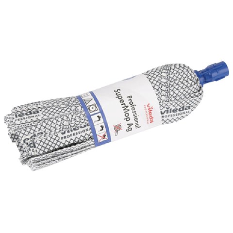 Насадка МОП ленточная для швабры, крепление еврорезьба, хлопок/полиэстер/резина, 33 см, VILEDA "АнтиБак", 137908 602128