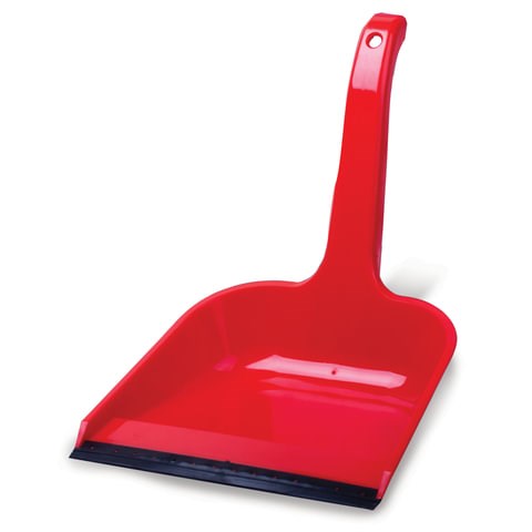 Совок для мусора, высокая рукоятка 20 см, резиновая кромка, пластик, цвет ассорти, 416, 434160065 601331