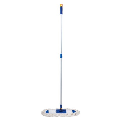 Швабра-рамка 40 см, алюминиевый телескопический черенок 130 см (резьба 1,6 см), МОП хлопок, LAIMA, 601464 601464