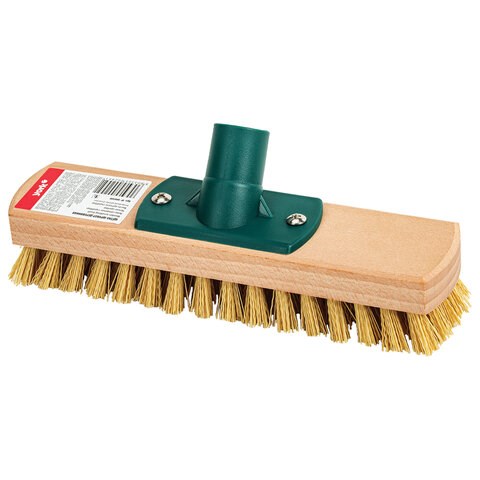 Щетка для уборки шробер (скраббер) ширина 23 см, щетина 2,5 см, деревянная, крепление еврорезьба, YORK, 300 604600