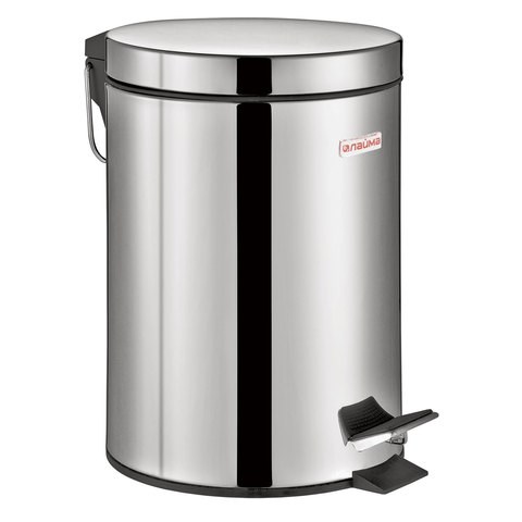 Ведро мусорное с педалью 3 литра "Classic", ЗЕРКАЛЬНОЕ, нержавеющая сталь, со съемным внутренним ведром, LAIMA, 604942 604942