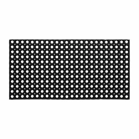 Коврик входной резиновый крупноячеистый грязезащитный 50х100 см, толщина 22 мм, черный, VORTEX 600314