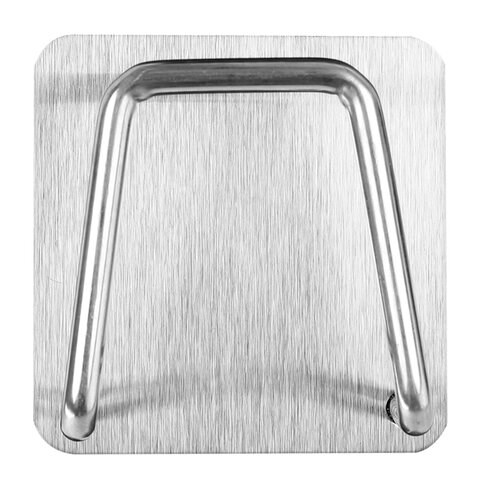 Крючки самоклеящиеся 5х5 см для ванной комнаты, кухни, КОМПЛЕКТ 2 шт., нержавеющая сталь, LAIMA Home, 608798 608798