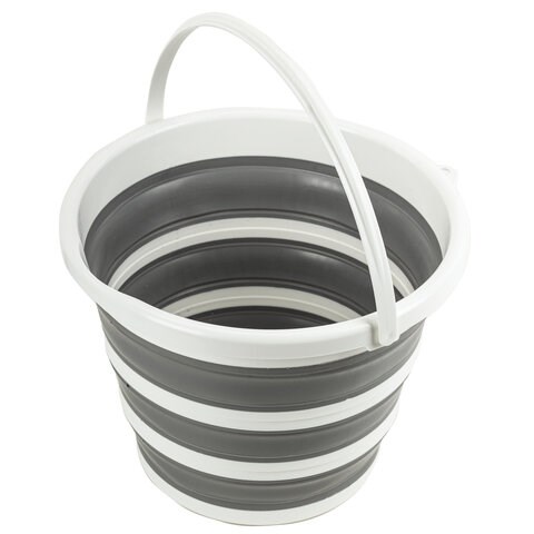 Ведро складное силиконовое 10 литров круглое d=32 см для дома, дачи и авто, LAIMA Home, 608668 608668