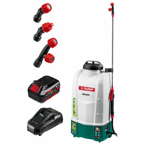 Опрыскиватель аккумуляторный ЗУБР ОПЛ-15-41, 15 л бак, 5 л/мин, 18 В, 4 А*ч, ОПЛ-15-41 671286