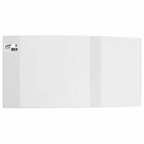 Обложка ПВХ со штрихкодом для дневников и учебников младших классов МАЛОГО ФОРМАТА, ПЛОТНАЯ, 120мкм, 225х455мм, прозрачная, ЮНЛАНДИЯ, 229321 229321