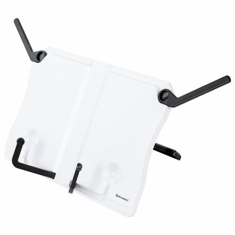Подставка для книг и учебников BRAUBERG White, регулируемый наклон, ABS-пластик, 238063 238063