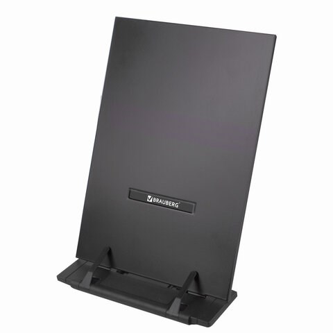 Подставка для книг и учебников BRAUBERG, большая, регулируемый наклон, металл/пластик, черная, 237447 237447