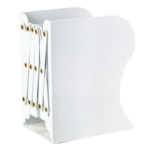 Подставка-держатель для книг и учебников BRAUBERG, раздвижная, металлическая, белая, 237905 237905