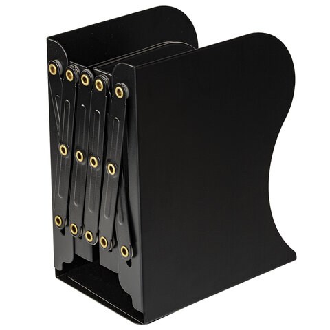 Подставка-держатель для книг и учебников BRAUBERG, раздвижная, металлическая, черная, 237904 237904