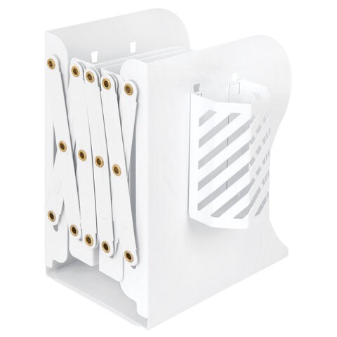 Подставка-держатель для книг и учебников BRAUBERG, с органайзером, раздвижная, металлическая, 238066 238066