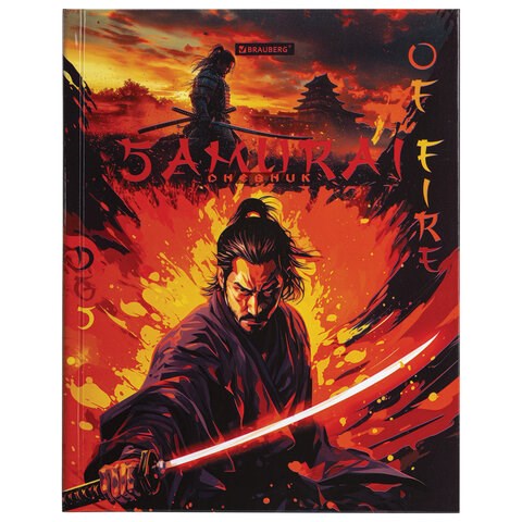 Дневник 5-11 класс 48 л., твердый, BRAUBERG, глянцевая ламинация, с подсказом, "Самурай", 107191 107191