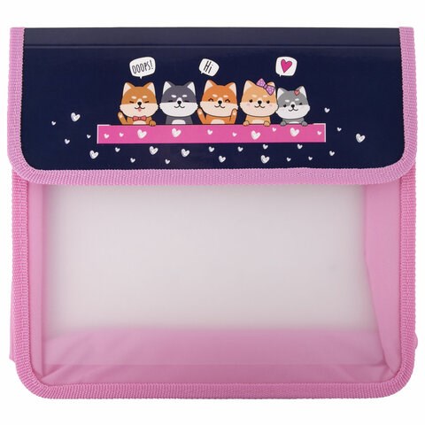 Папка для тетрадей ЮНЛАНДИЯ А5, пластик, 2 отделения, клапан на липучке, "Dream Team", 271490 271490