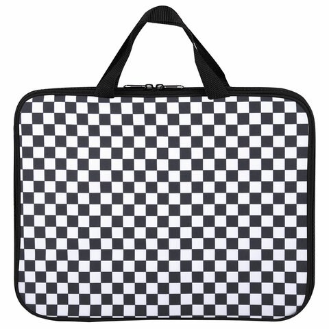Папка на молнии с ручками BRAUBERG А4, 1 отделение, полиэстер, 20 мм, "Black and white", 272172 272172