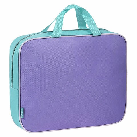 Папка на молнии с ручками STAFF EVERYDAY А4, 1 отделение, полиэстер, 80 мм, лавандовый, 271487 271487