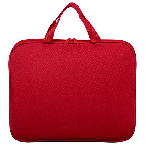 Папка на молнии с ручками STAFF EVERYDAY, А4, полиэстер, красная, 270730 270730