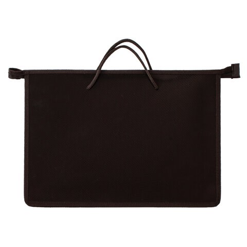 Папка на молнии с ручками ПИФАГОР, А4, 1 отделение, пластик, 55 мм, черная, 228236 228236