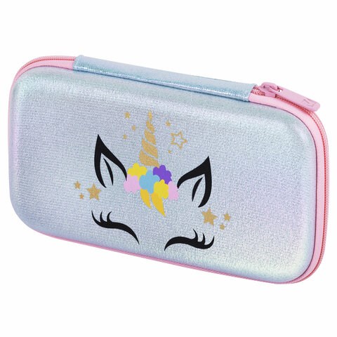 Пенал BRAUBERG SHINY, 1 отделение, 1 откидная планка, EVA, 22х13х4 см, "Unicorn", 271555 271555