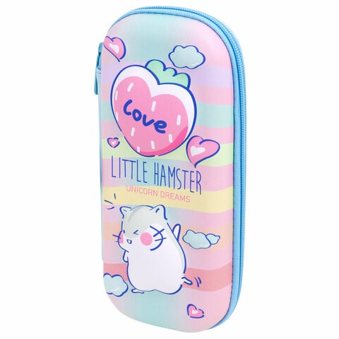 Пенал BRAUBERG, 1 отделение, 1 откидная планка, EVA 3D, 22х10х5 см, "Humster", 270702 270702