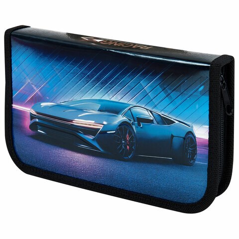 Пенал ЮНЛАНДИЯ, 1 отделение, металлизированный картон, конгрев, 19х11 см, "Street power", 272282 272282