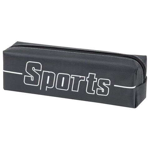 Пенал BRAUBERG, 1 отделение, полиэстер, "Sport", серый, 19х4х6 см, 270268 270268