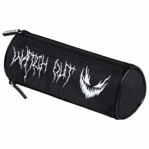 Пенал BRAUBERG, 3 отделения, нейлон, 21х7х7 см, "Scary face", 272308 272308