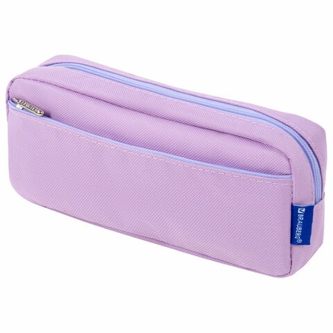 Пенал мягкий BRAUBERG PASTEL, 2 отделения, фиолетовый, 21х9,5х5 см, 272278 272278