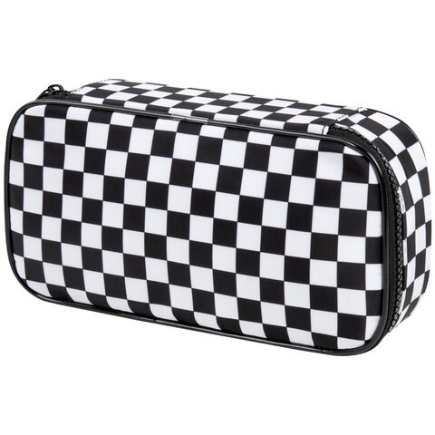 Пенал-органайзер BRAUBERG, 1 отделение, полиэстер, 22x11,5x6 см, "Black and white", 271572 271572