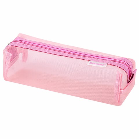 Пенал-тубус BRAUBERG, сетка, 22х5х5 см, розовый, 272235 272235