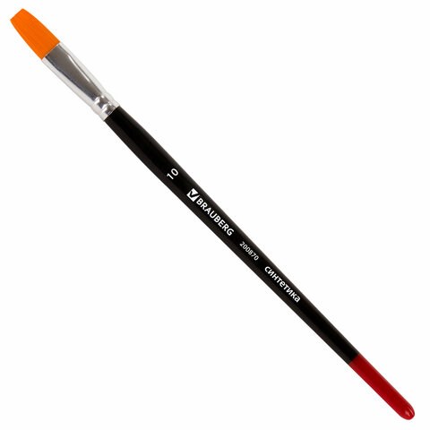 Кисть BRAUBERG синтетика, плоская, №10, 200870 200870