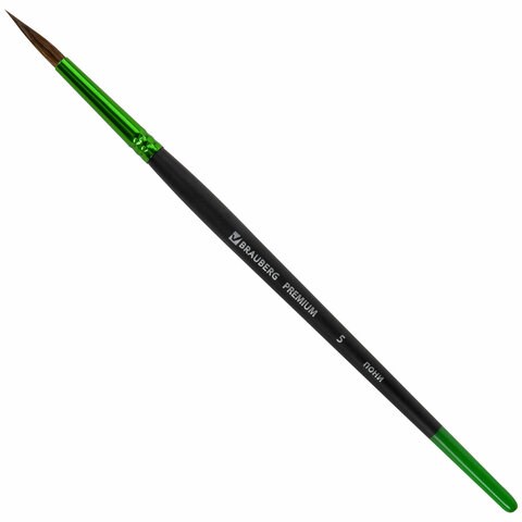 Кисть из ворса пони № 5, BRAUBERG PREMIUM, 200984 200984