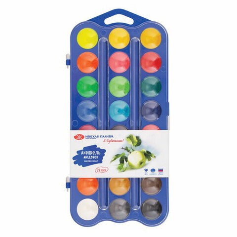Краски акварельные "Я - Художник!", медовые, 24 цвета, круглые кюветы, 227421539 192619