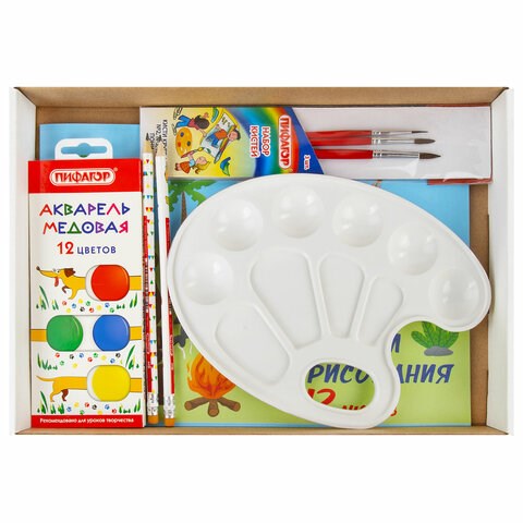 Набор для рисования и творчества "5 предметов плюс Палитра в Подарок!", ПИФАГОР, 881008 881008