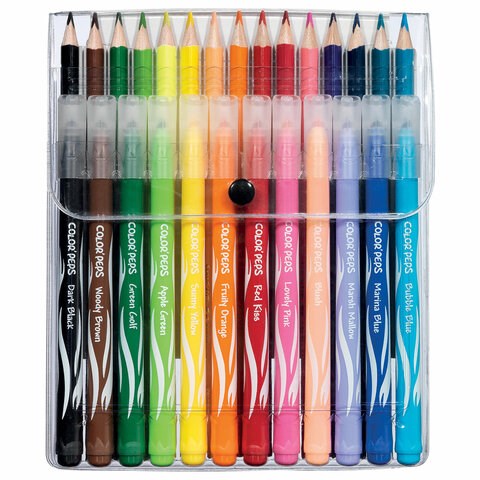 Набор для творчества MAPED "Color'Peps Kit": 12 фломастеров, 15 цветных карандашей, футляр, 897412 666328