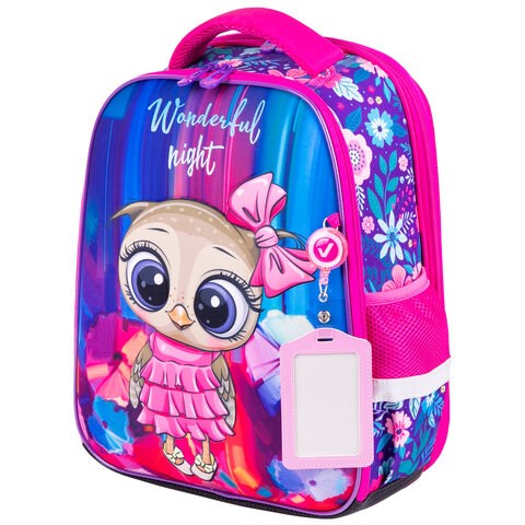 Ранец BRAUBERG FIT, 2 отделения, "Wonderful night", 3D-панель, 38х27х14 см, 270616 270616